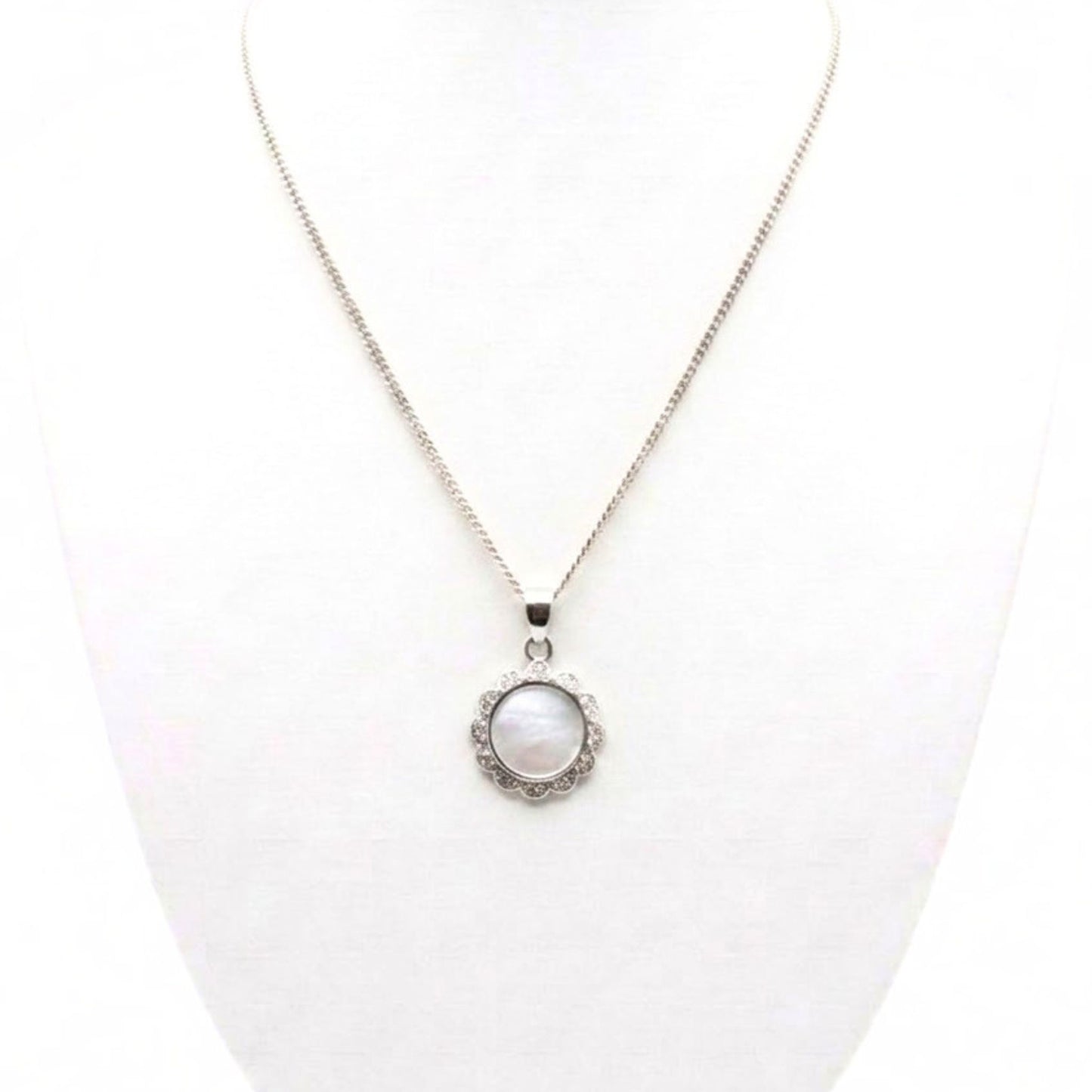 Collar gargantilla de plata rodio cadena Reaza nacer Circonitas blancas minimalista diseño de joyería moda moderno elegante boda fiesta fashion glamour lujo diario osnor 