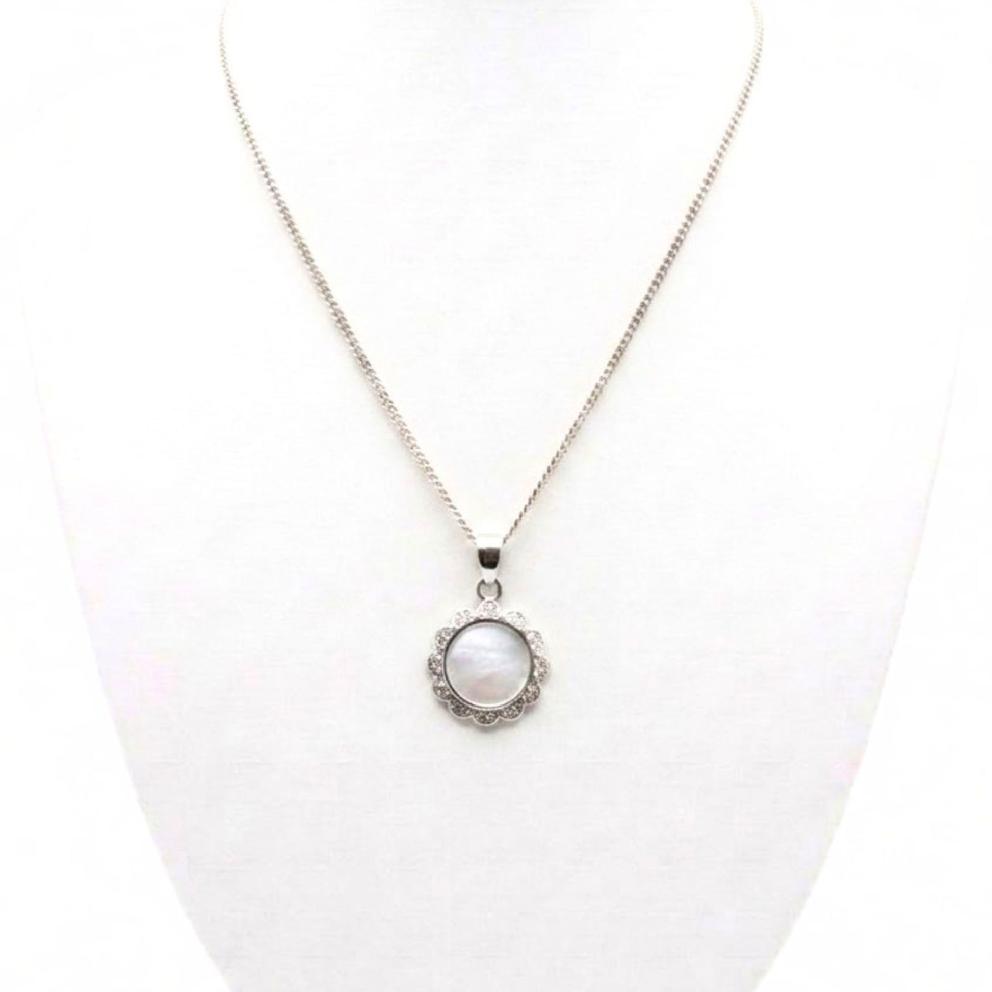 Collar gargantilla de plata rodio cadena Reaza nacer Circonitas blancas minimalista diseño de joyería moda moderno elegante boda fiesta fashion glamour lujo diario osnor 