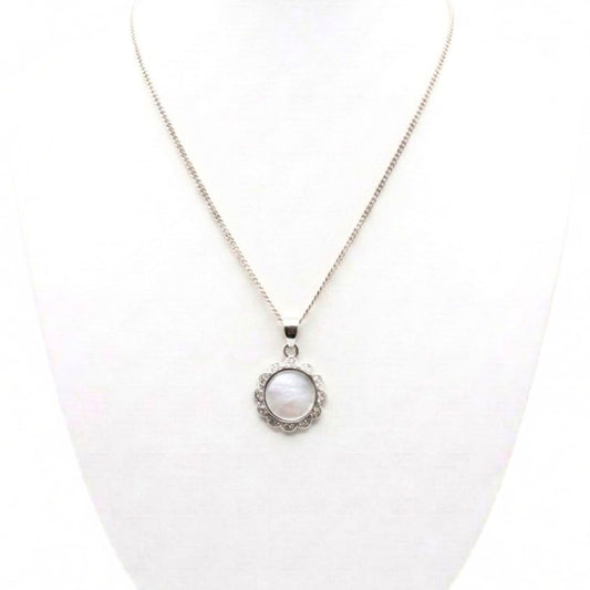 Collar gargantilla de plata rodio cadena Reaza nacer Circonitas blancas minimalista diseño de joyería moda moderno elegante boda fiesta fashion glamour lujo diario osnor 