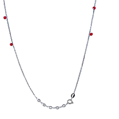 Collar Gargantilla Plata con Flores y Coral Cierre Reasa Joyeria Osnor