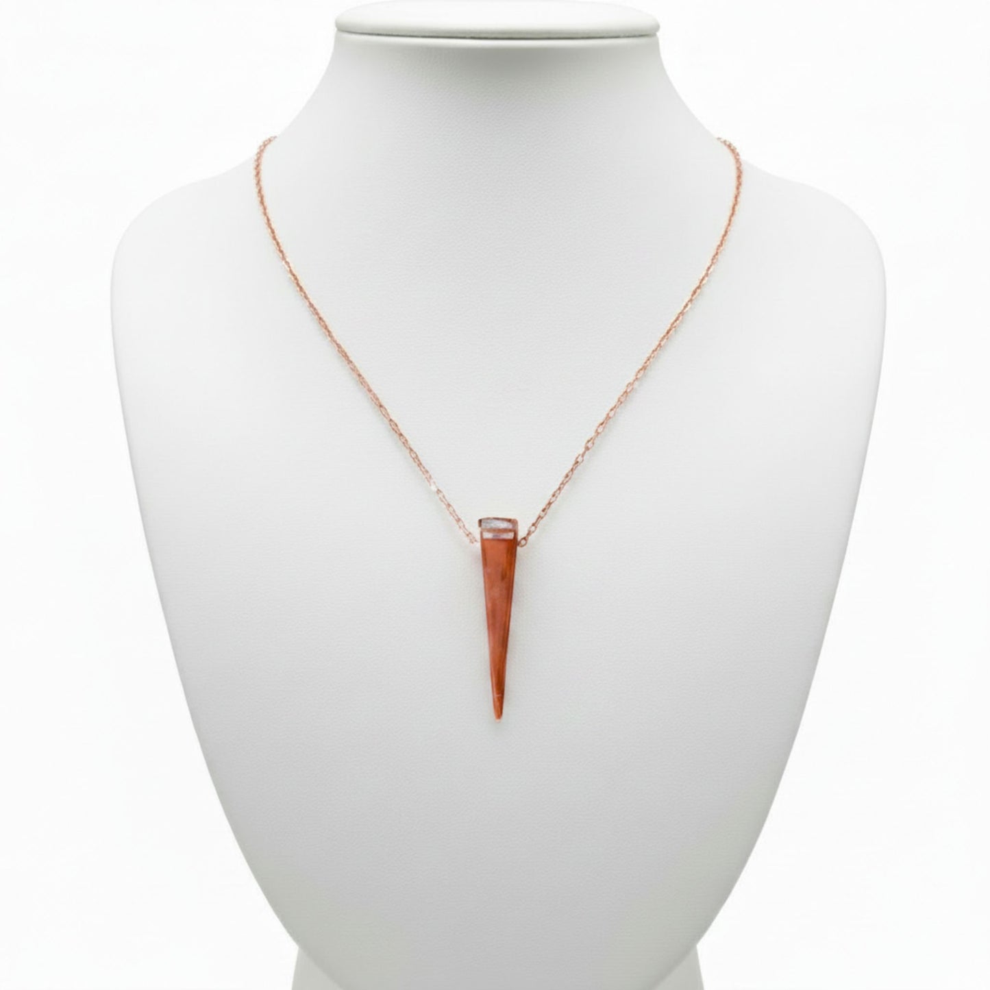 Collar Gargantilla Pico Plata con Acabado Oro Rosa y Circonita. Joyeria Osnor