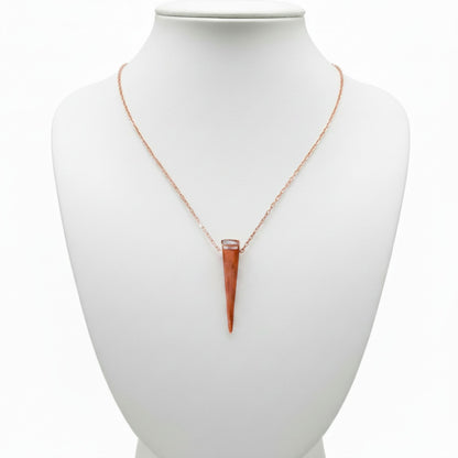 Collar Gargantilla Pico Plata con Acabado Oro Rosa y Circonita. Joyeria Osnor