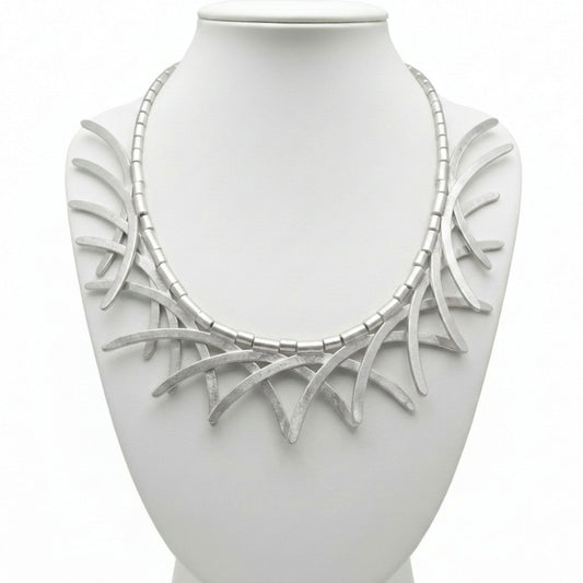 collar gargantilla zamak mujer plateado exclusivo joyeria osnor zamak