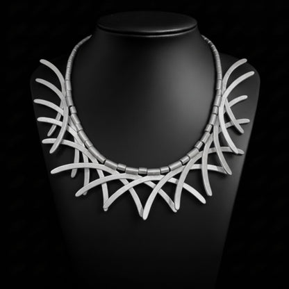 collar zamak mujer plateado exclusivo joyeria osnor zamak