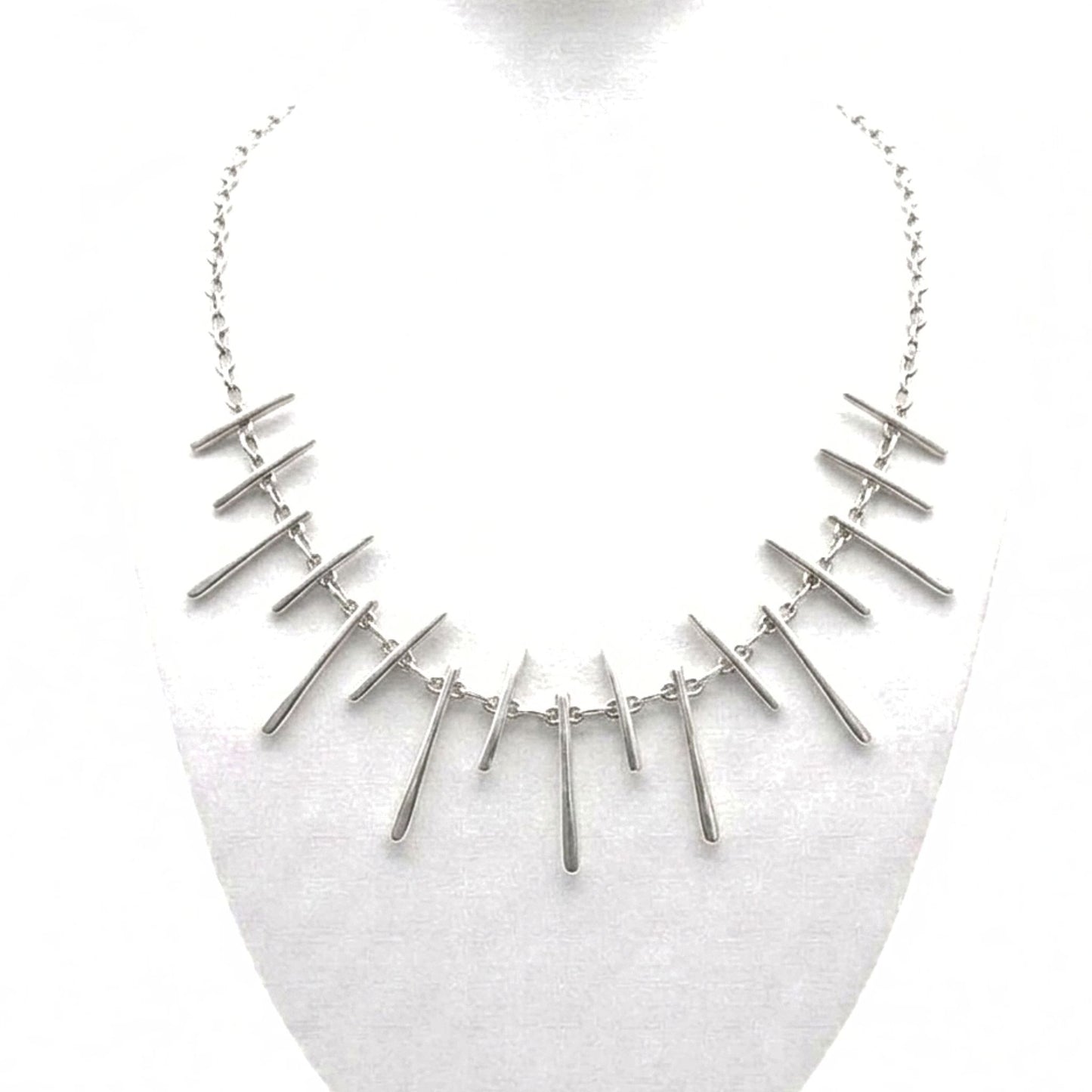 Collar cadena gargantilla zamak unisex volumen diseño joyería osnor moda moderno elegante boda fiesta fashion glamour lujo exclusivo hipoalergénico plateado aleación cierre de gancho 