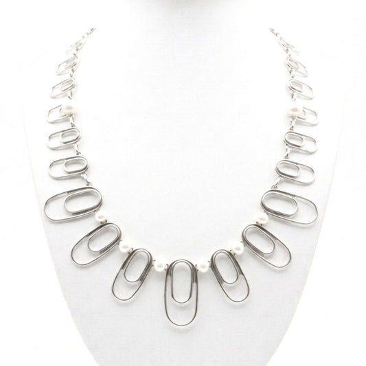 Collar cadena gargantilla zamak unisex volumen diseño joyería osnor moda moderno elegante boda fiesta fashion glamour lujo elegante diario exclusivo único cierre de gancho 