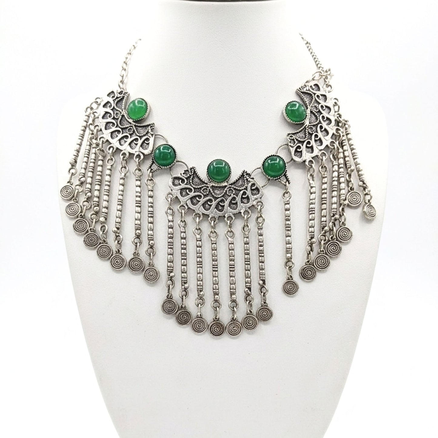 Collar cadena gargantilla zamak mujer hipoalergénico plateado cierre gancho volante diseño joyería osnor moda moderno elegante boda fiesta fashion glamour lujo exclusivo único 