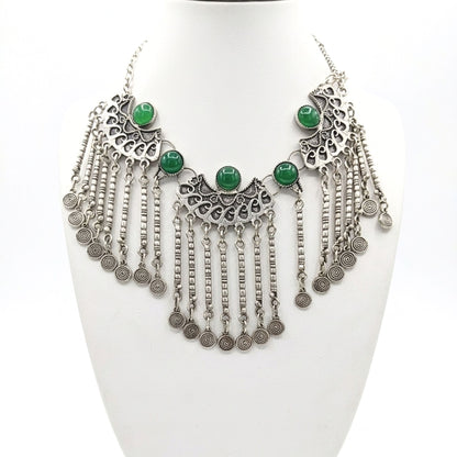 Collar cadena gargantilla zamak mujer hipoalergénico plateado cierre gancho volante diseño joyería osnor moda moderno elegante boda fiesta fashion glamour lujo exclusivo único 