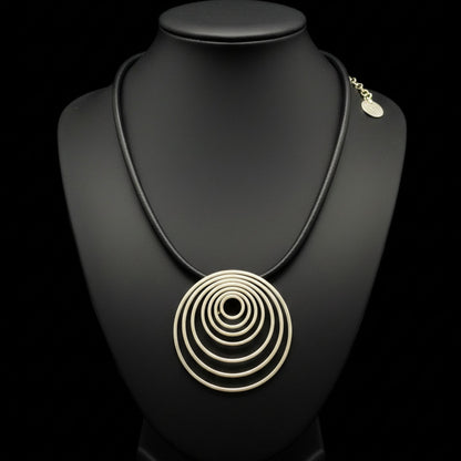 Collar Gargantilla Espiral Zamak Plateado | Unisex