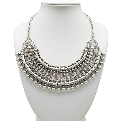 collar de mujer en zamak plateado joyeria osnor zamak
