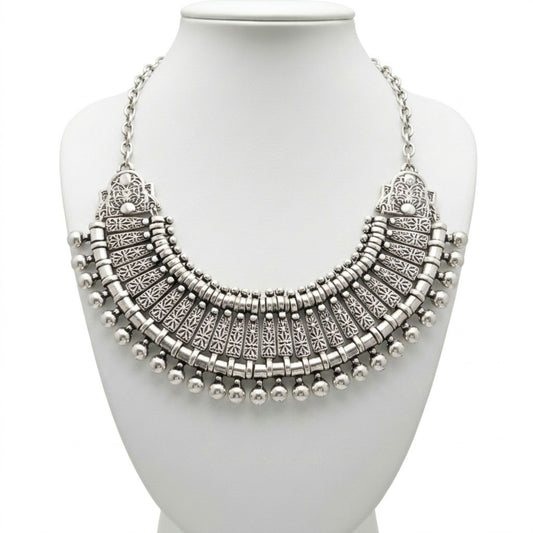collar de mujer en zamak plateado joyeria osnor zamak