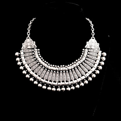 collar de mujer en zamak plateado joyeria osnor zamak