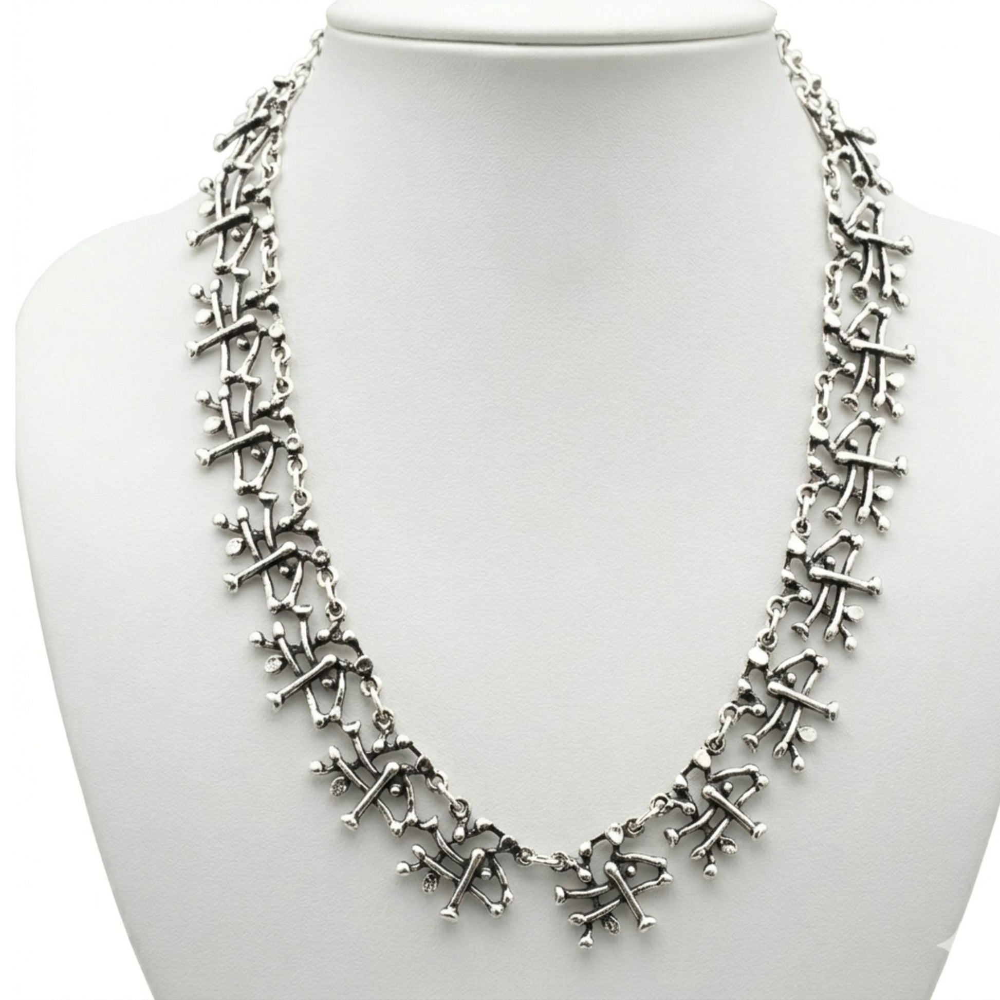 collar gargantilla de zamak mujer plateado exclusivo joyeria osnor zamak