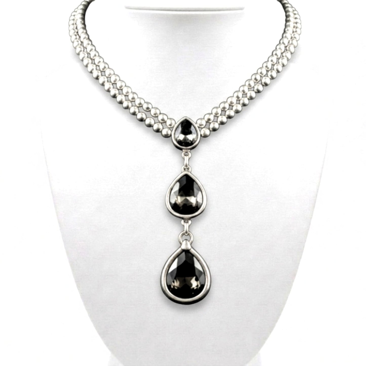 Collar cadena gargantilla zamak mujer volumen hipoalergénico plateado aleación ajustable diseño joyería osnor moda moderno elegante boda fiesta fashion glamour lujo mujer diferente exclusivo vintage único 