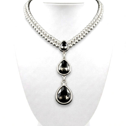 Collar cadena gargantilla zamak mujer volumen hipoalergénico plateado aleación ajustable diseño joyería osnor moda moderno elegante boda fiesta fashion glamour lujo mujer diferente exclusivo vintage único 