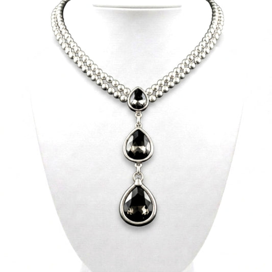 Collar cadena gargantilla zamak mujer volumen hipoalergénico plateado aleación ajustable diseño joyería osnor moda moderno elegante boda fiesta fashion glamour lujo mujer diferente exclusivo vintage único 