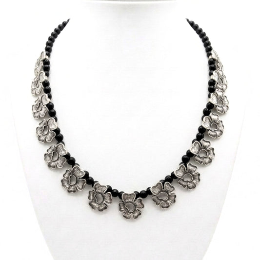 Collar de zamak mujer volumen hipoalergénico plateado aleación ajustable diseño joyería osnor moda moderno elegante boda fiesta fashion glamour lujo mujer diferente exclusivo vintage 