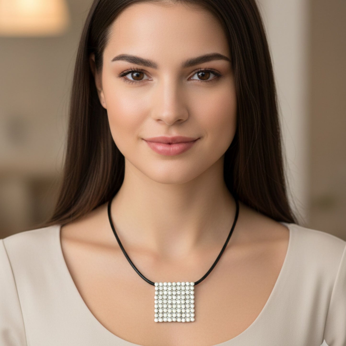 Collar Gargantilla Zamak Cuadrado Unisex | Joyería Osnor