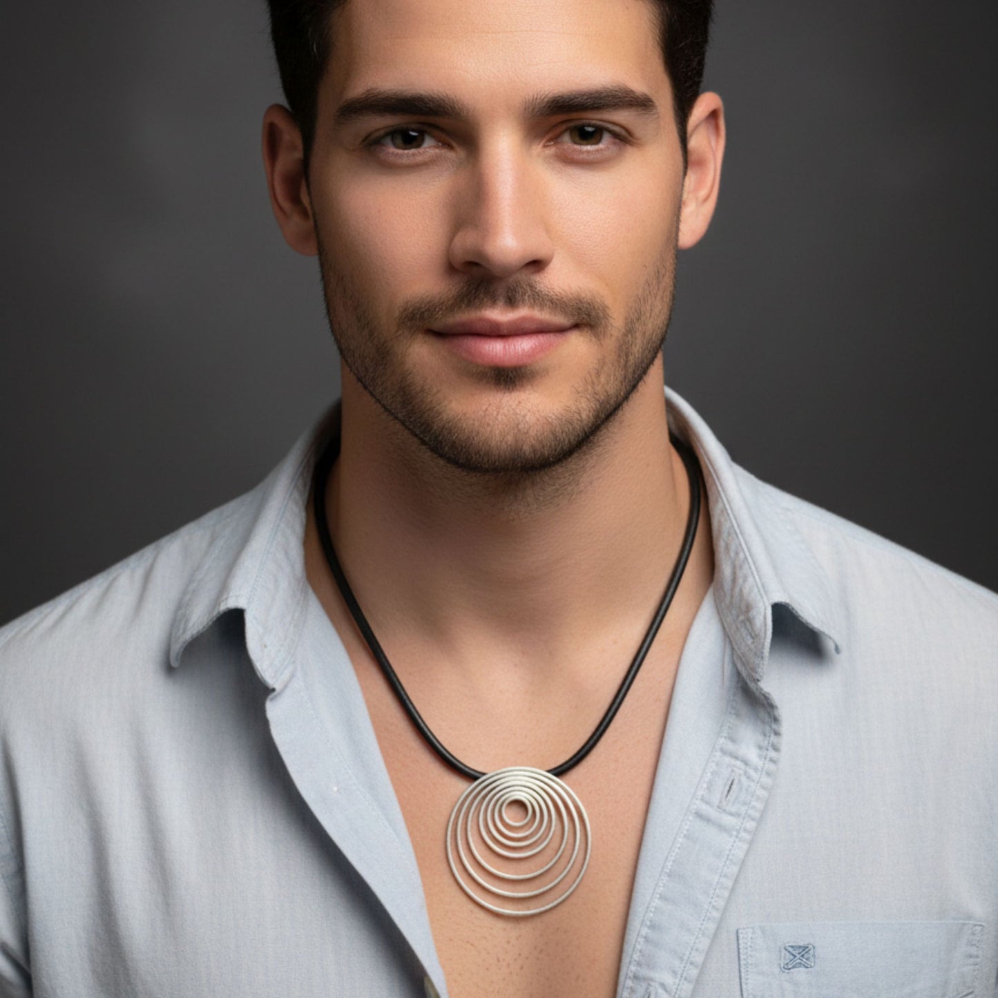 Collar Gargantilla Espiral Zamak Plateado | Unisex