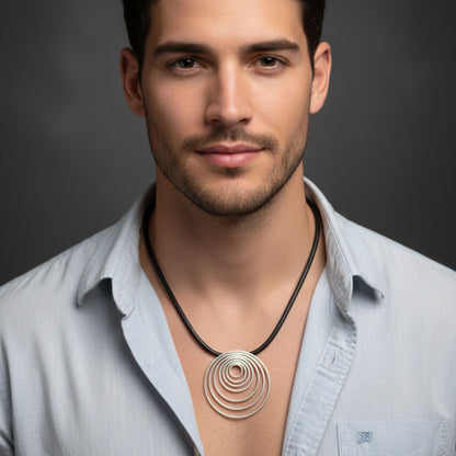 Collar Gargantilla Espiral Zamak Plateado | Unisex