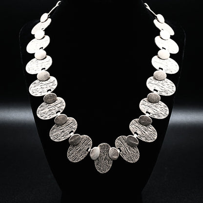 collar de zamak plateado diseño exclusivo joyeria osnor zamak