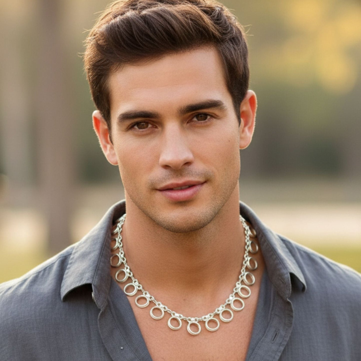 Collar Gargantilla Círculos Zamak Unisex | Joyería Osnor