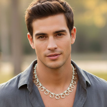Collar Gargantilla Círculos Zamak Unisex | Joyería Osnor