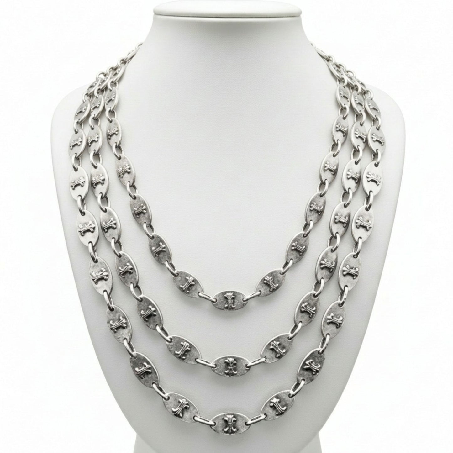 Collar zamak unisex triple exclusivo joyeria osnor zamak