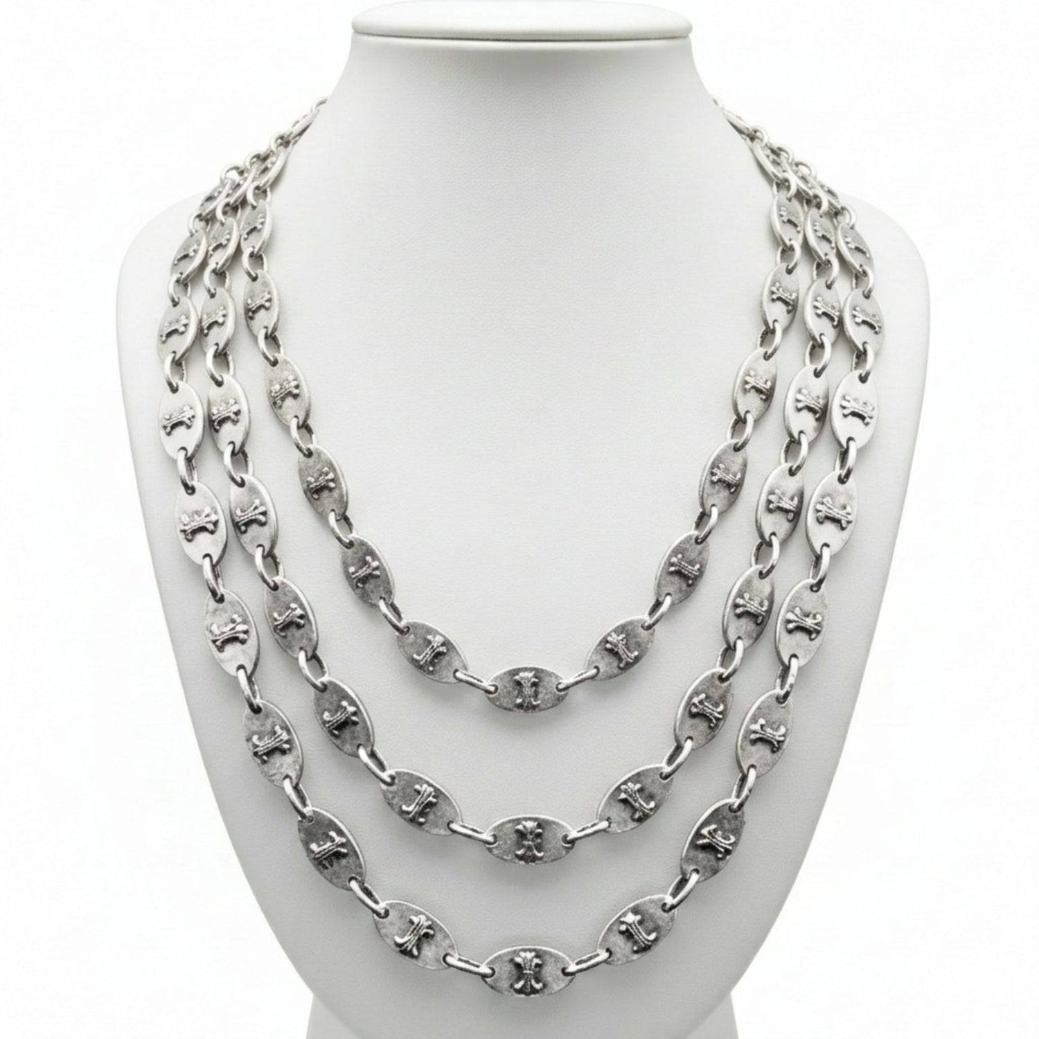 Collar zamak unisex triple exclusivo joyeria osnor zamak