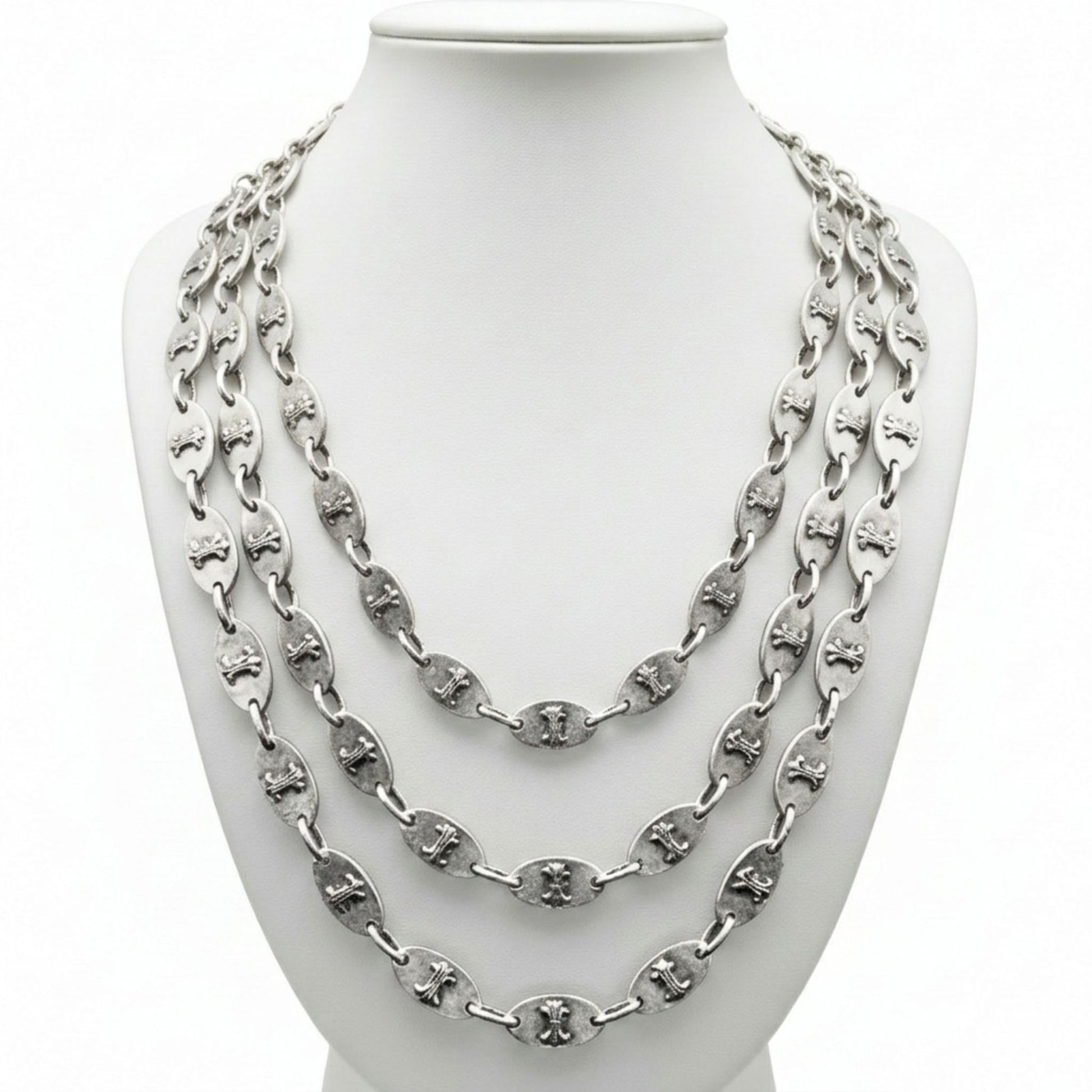 Collar zamak unisex triple exclusivo joyeria osnor zamak