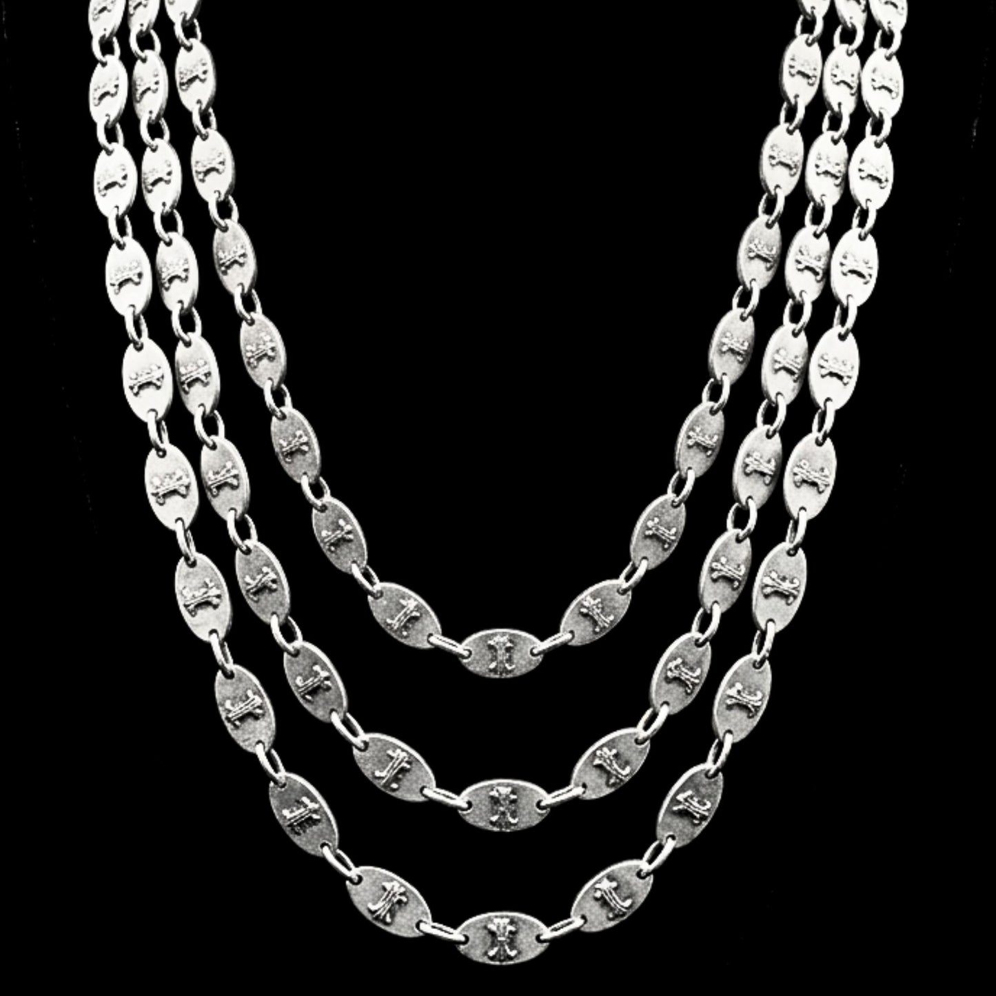 Collar zamak unisex triple exclusivo joyeria osnor zamak