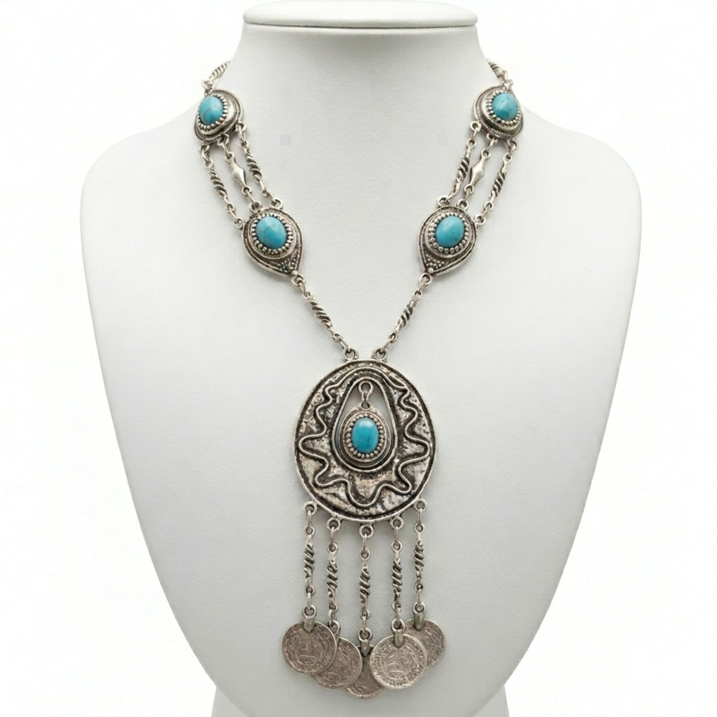 collar mujer zamak exclusivo elegante turquesa joyeria osnor zamak