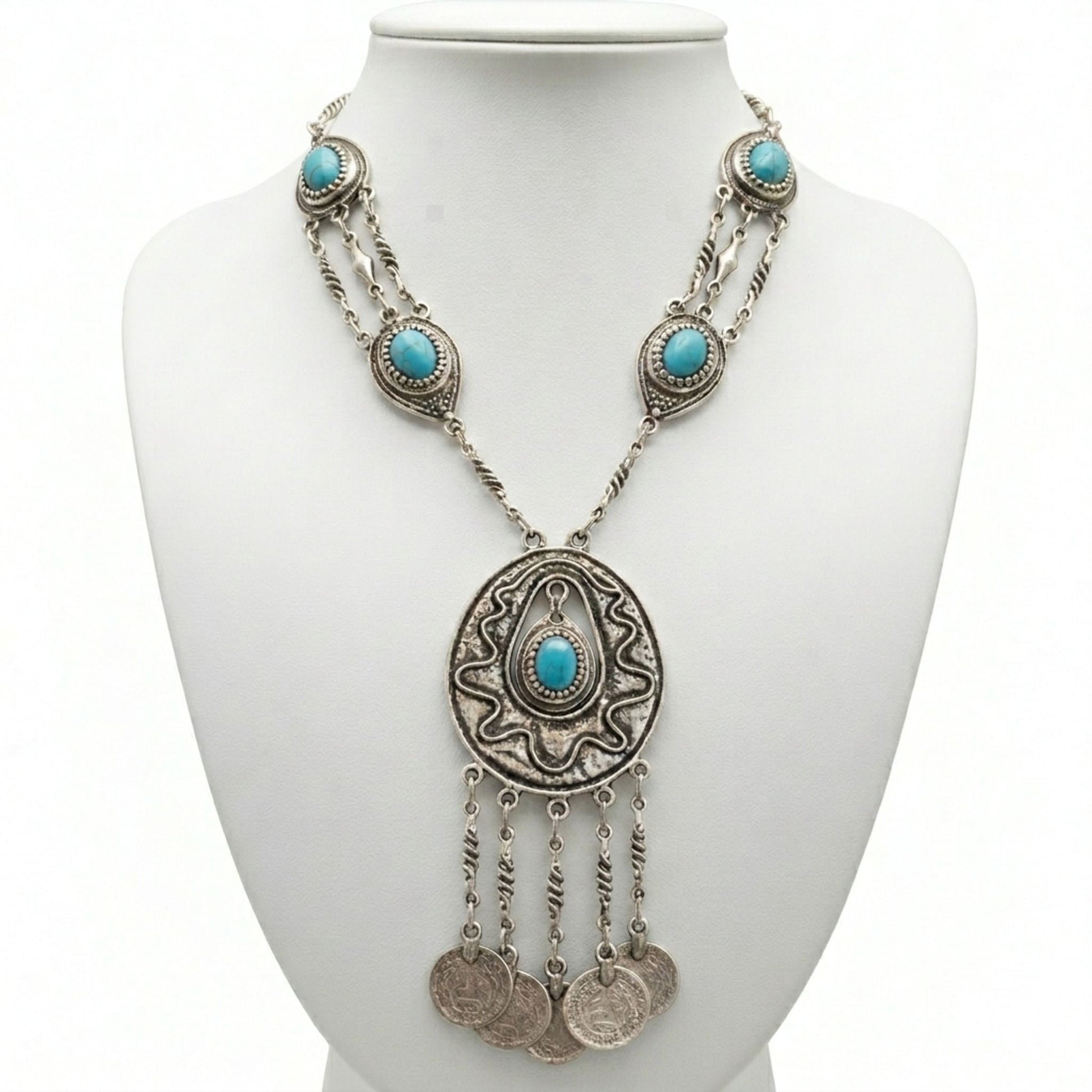 collar mujer zamak exclusivo elegante turquesa joyeria osnor zamak