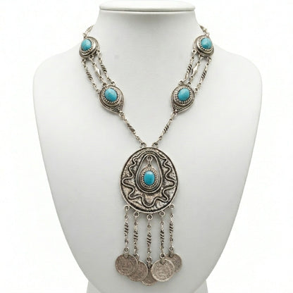 collar mujer zamak exclusivo elegante turquesa joyeria osnor zamak