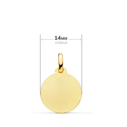 18K MEDALLA ORO AMARILLO SAN JOSE Mª ESCRIVÁ LISA MATIZADA 14MM