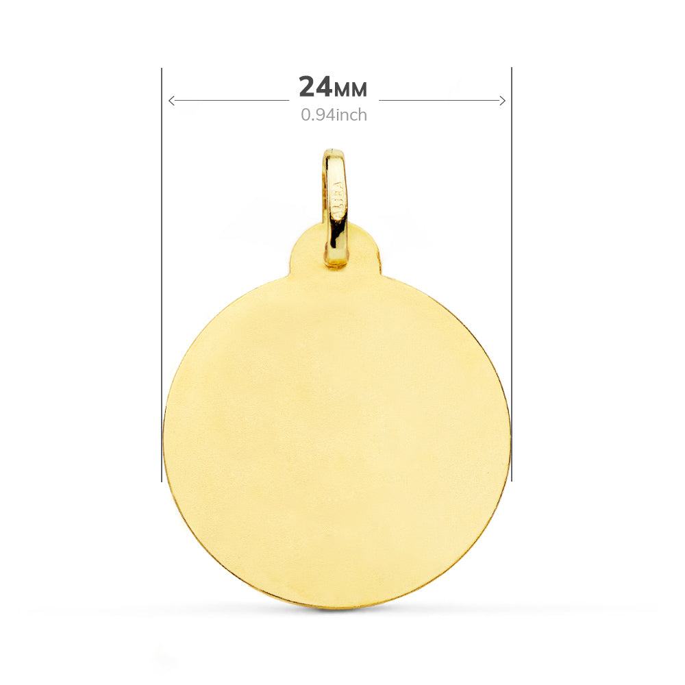 18K MEDALLA ORO AMARILLO SAN JORGE BISEL 24 MM