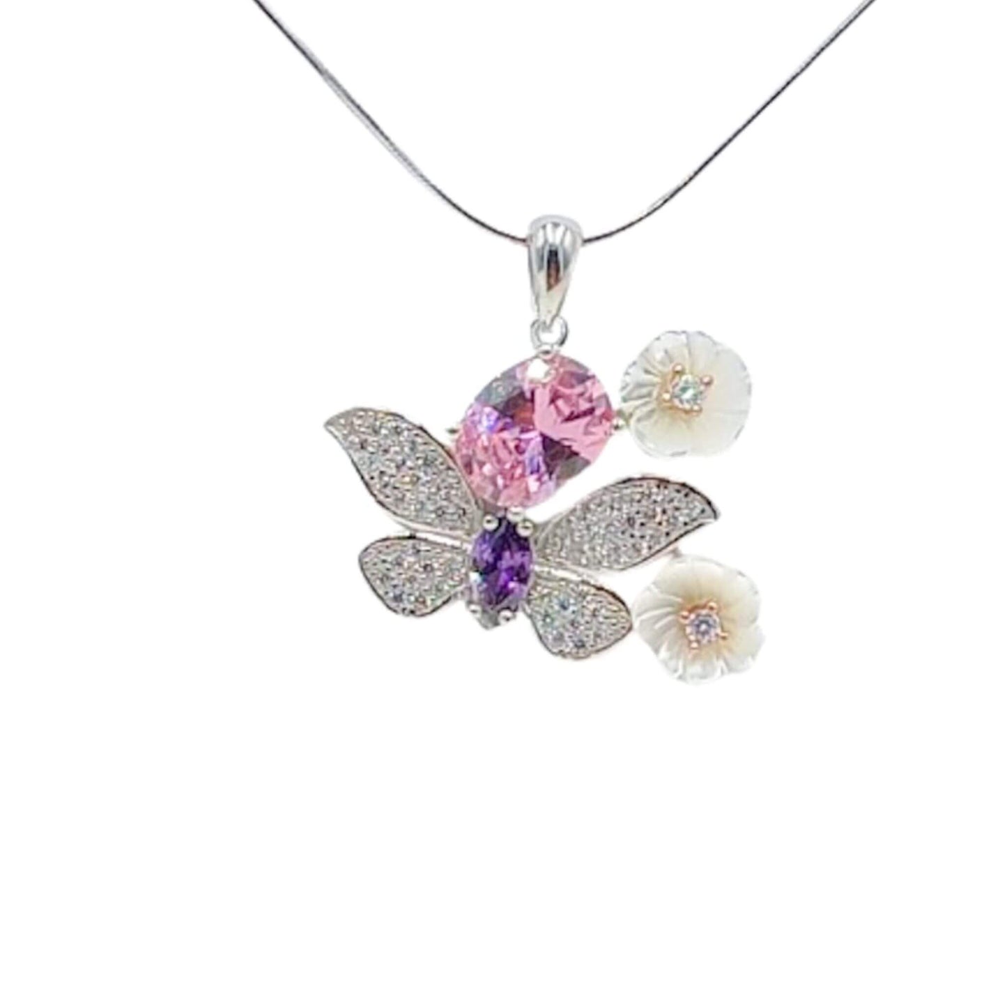 Collar Gargantilla Mariposa Plata 925 con Circonitas Joyeria Osnor