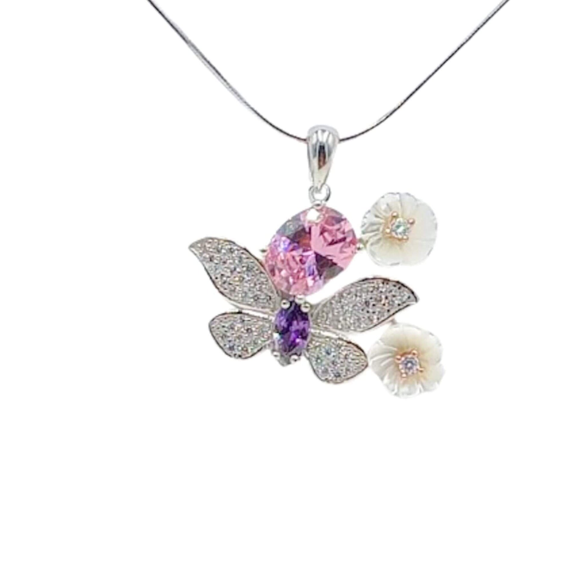 Collar Gargantilla Mariposa Plata 925 con Circonitas Joyeria Osnor