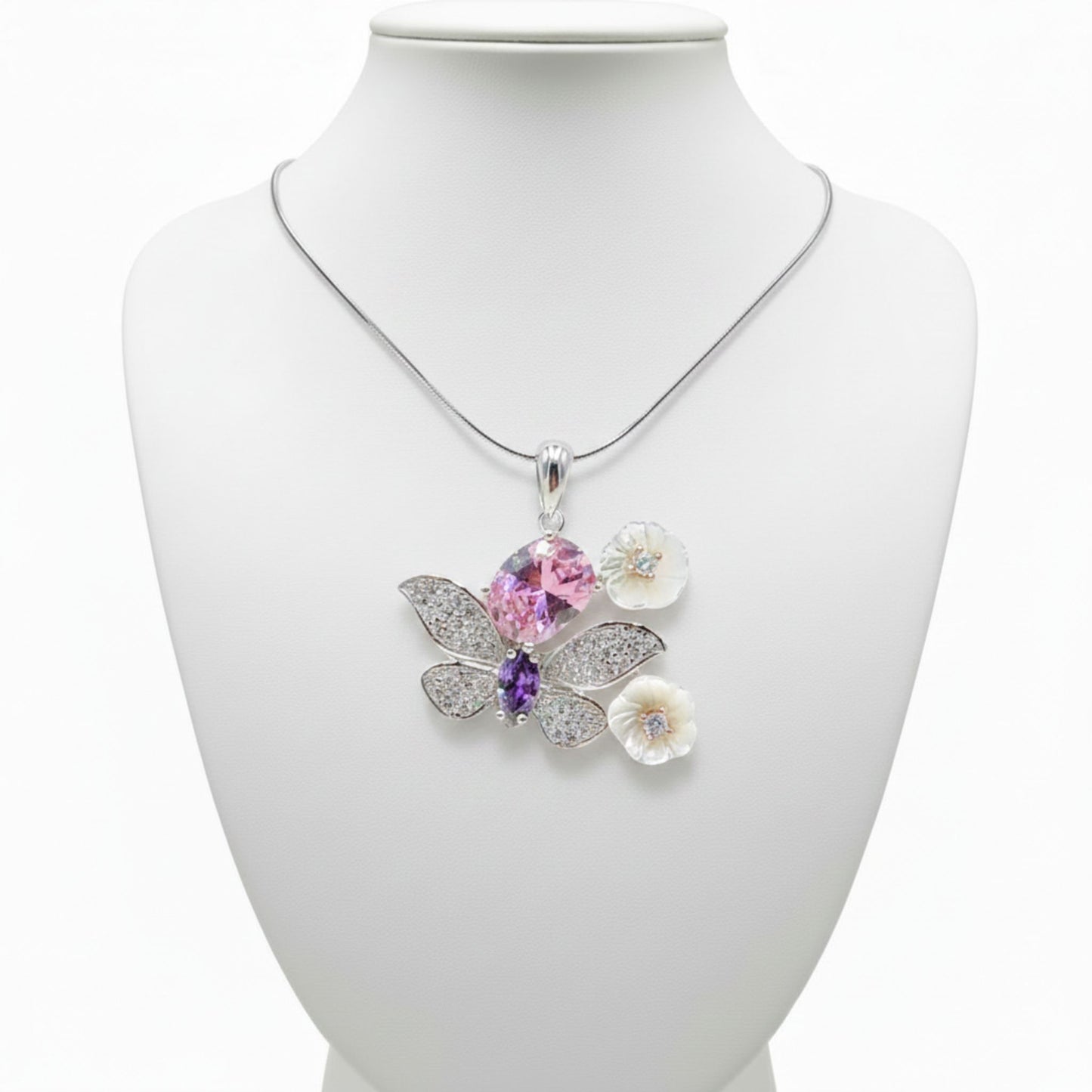 Collar Gargantilla Mariposa Plata 925 con Circonitas Joyeria Osnor