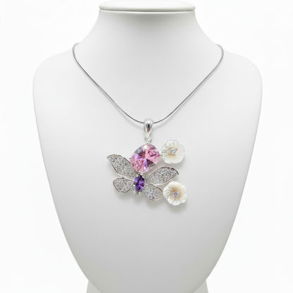 Collar Gargantilla Mariposa Plata 925 con Circonitas Joyeria Osnor