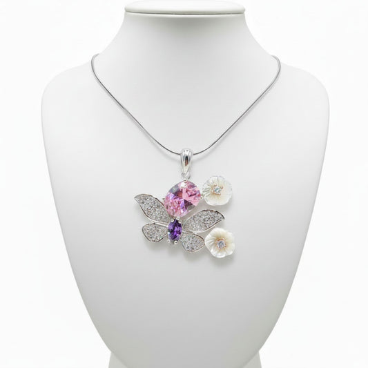 Collar Gargantilla Mariposa Plata 925 con Circonitas Joyeria Osnor