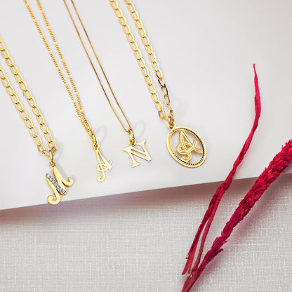 18K COLGANTE ORO BICOLOR LETRA C CIRCONITA 17X11 MM
