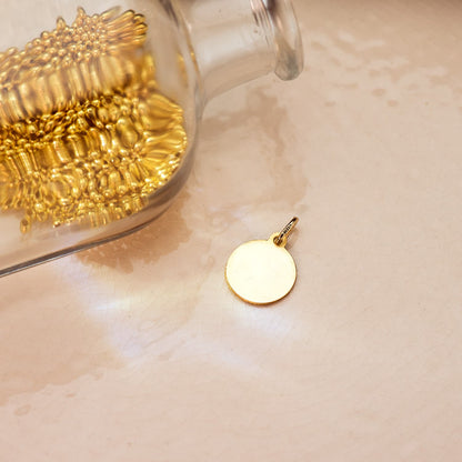 9K MEDALLA ORO AMARILLO VIRGEN PERPETUO SOCORRO BORDE HELICE 12 MM