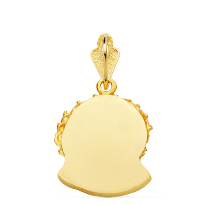 18K COLGANTE ORO AMARILLO CABEZA DE CRISTO DE MURILLO 21X17 MM