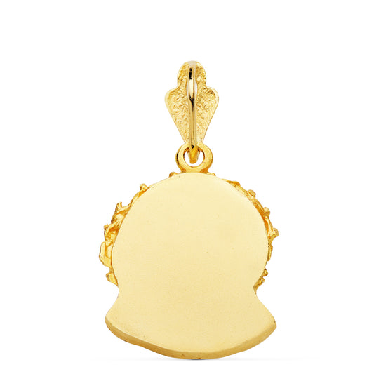 18K COLGANTE ORO AMARILLO CABEZA DE CRISTO DE MURILLO 21X17 MM