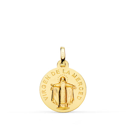 18K MEDALLA ORO AMARILLO VIRGEN DE LA MERCED 16 MM
