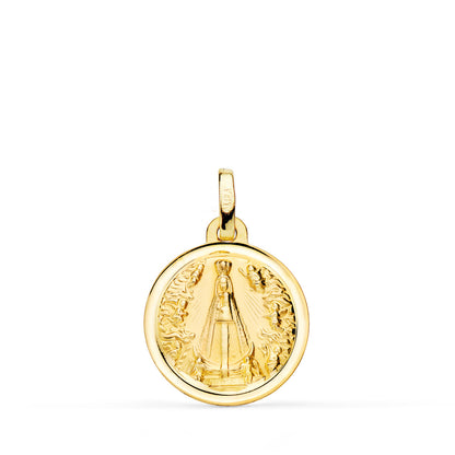 18K MEDALLA ORO AMARILLO VIRGEN NUESTRA SEÑORA DE BEGOÑA BISEL 16 MM