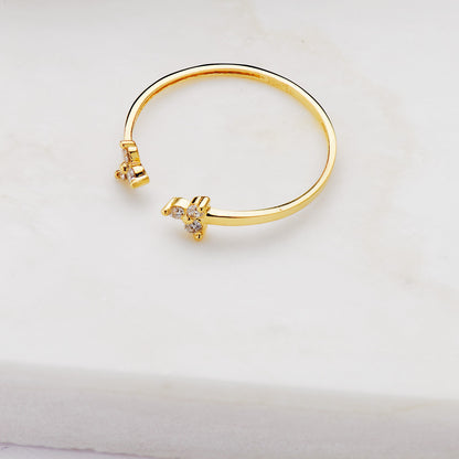 18K SORTIJA ORO AMARILLO DIAMANTES 0.09 QTS. CUERPO 1.10 MM