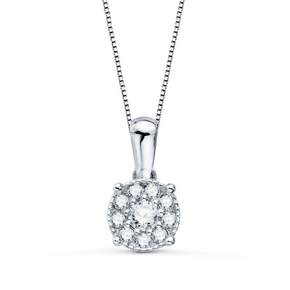 18K COLLAR ORO BLANCO DIAMANTES LABORATORIO 6.5 MM0,182 QTS CADENA 42-3 CM VS2-G