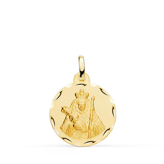 18K MEDALLA ORO AMARILLO NUESTRA SEÑORA DE LA CANDELARIA TALLADA 18 MM